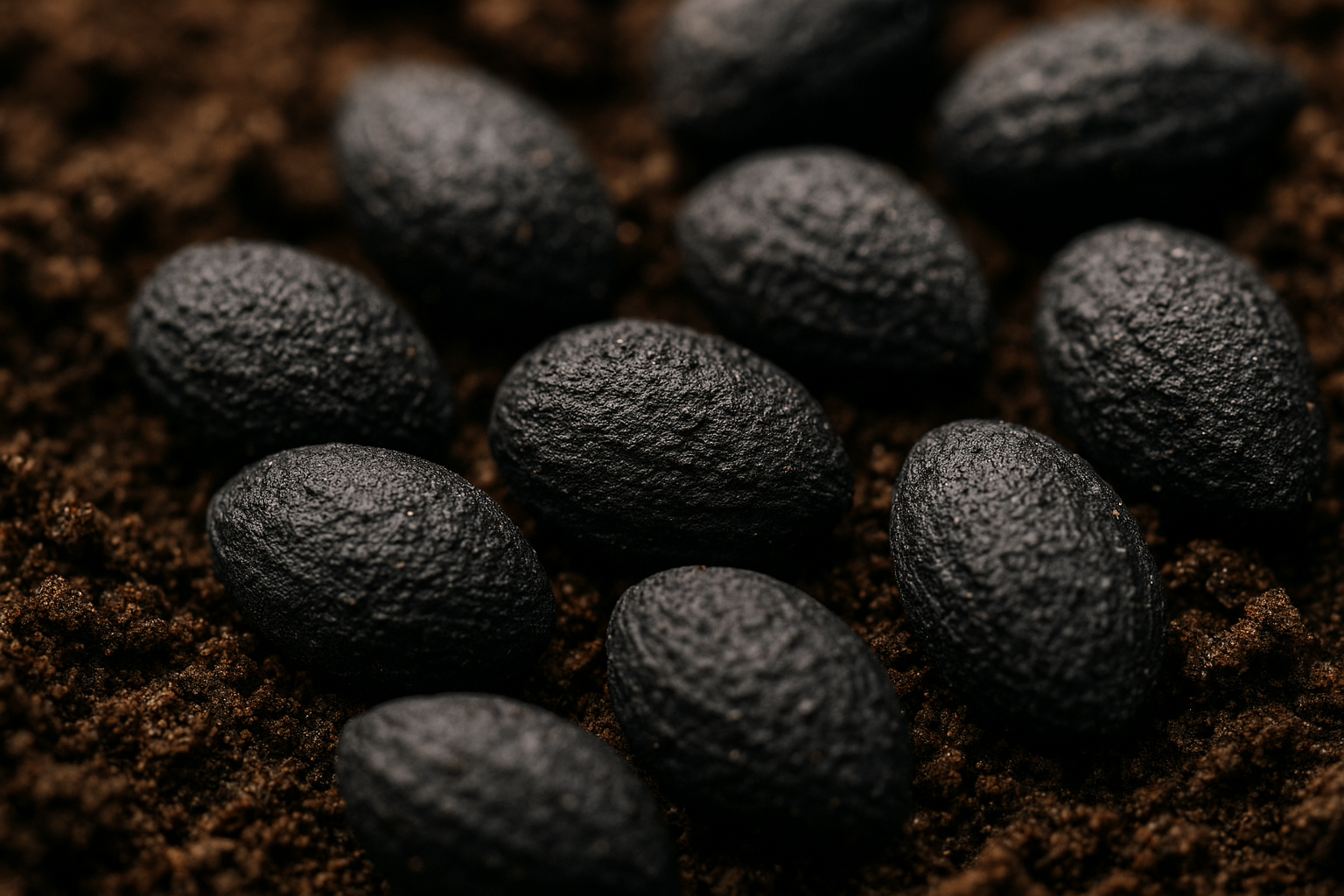 Seeds treated with activated carbon to promote germination and protect against soil-borne pathogens